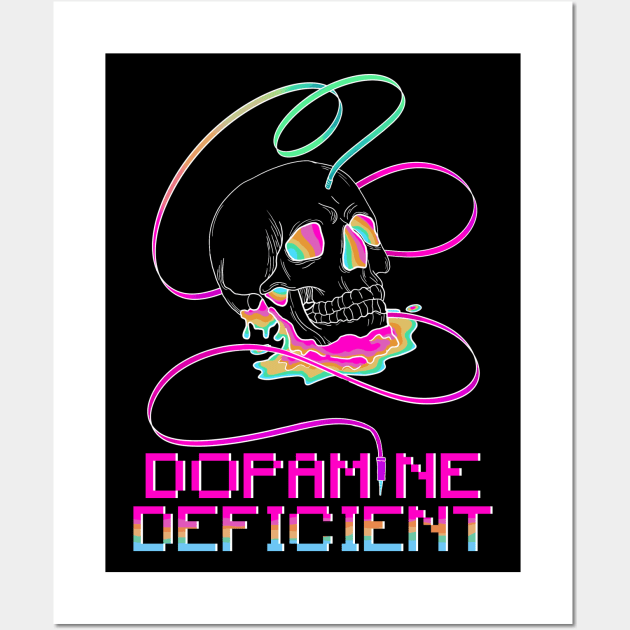 Dopamine Deficient ADHD Rainbow Skull Wall Art by Brave Dave Apparel